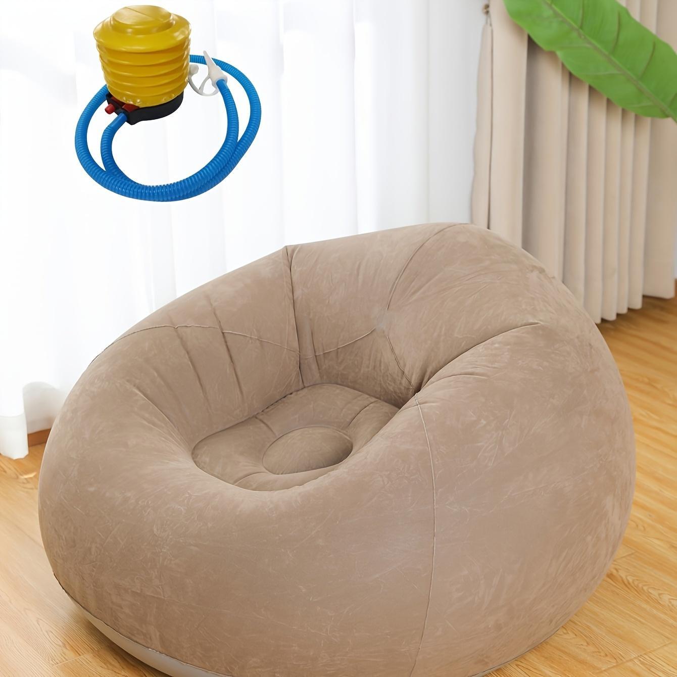 Outdoor Air Sofa Inflatable Lazy Sofa Chair, No Bean Bag Lazy Sofa Inflatable Chair, Washable Sofa Bean Bag Chair